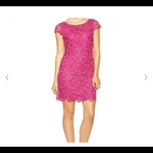 Alice and Olivia pink lace mini, size 6. Extremely lightly worn; like new.